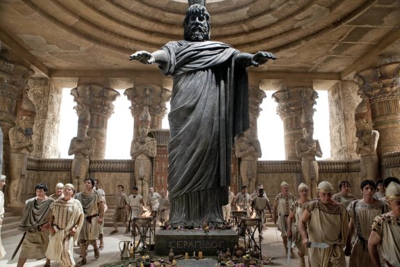 The cult statue of Serapis -- like almost all the cult statues, torn down during these unfortunate years