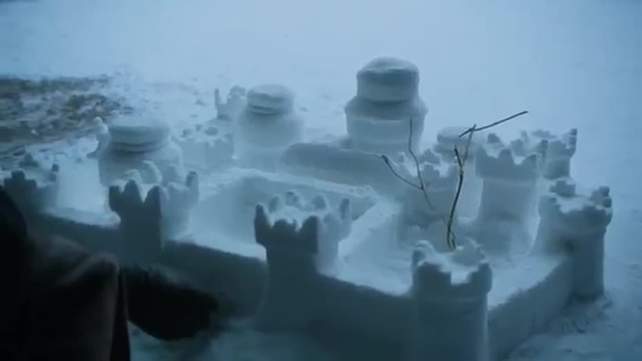 And I build a mean snow castle