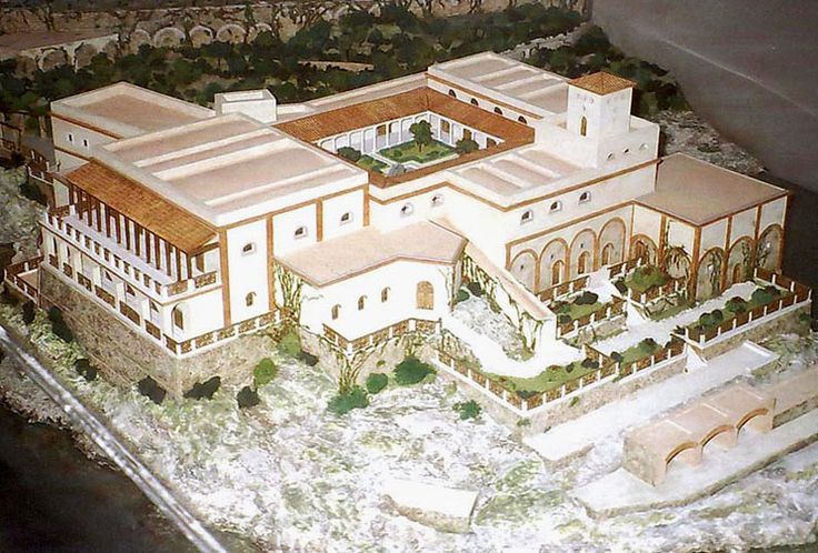 A typical large scale Roman villa, certainly an influence on the later Basilica